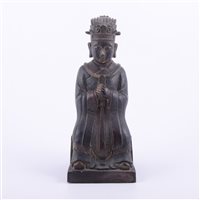 Lot 74 - Chinese bronze figure of an official, probably...