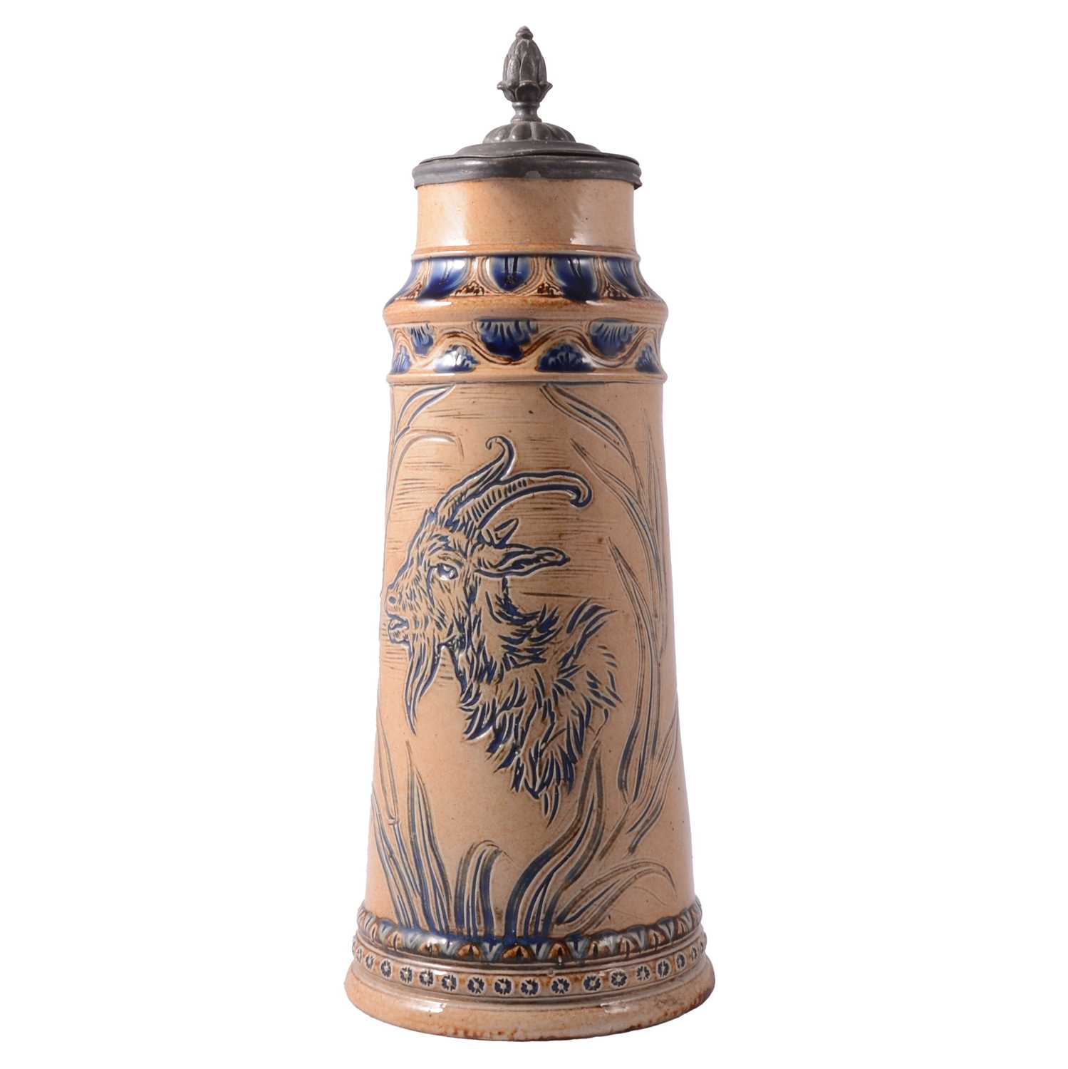 Lot 1 - Hannah Barlow for Doulton Lambeth, an early stoneware ewer, 1874