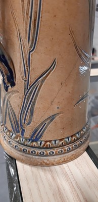Lot 1 - Hannah Barlow for Doulton Lambeth, an early stoneware ewer, 1874