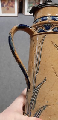 Lot 1 - Hannah Barlow for Doulton Lambeth, an early stoneware ewer, 1874
