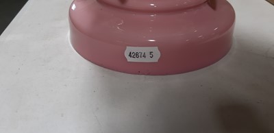 Lot 62 - Pair of Victorian pink lustres