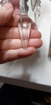 Lot 62 - Pair of Victorian pink lustres