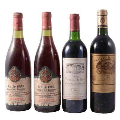 Lot 211A - Four bottles of French vintage wine