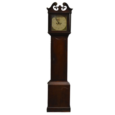 Lot 355 - Oak longcase clock, unsigned