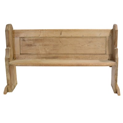 Lot 527 - Pine pew, late 19th/ early 20th century