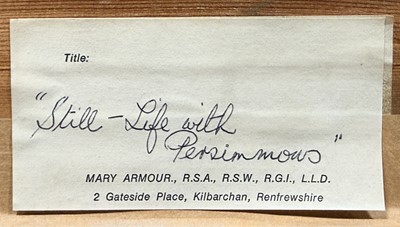 Lot 210 - Mary Armour (1902-2000)