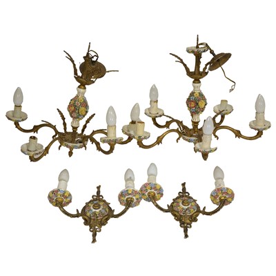 Lot 434 - Suite of Italian style ceiling and wall lights