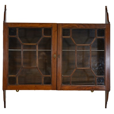 Lot 464 - Mahogany glazed wall cabinet