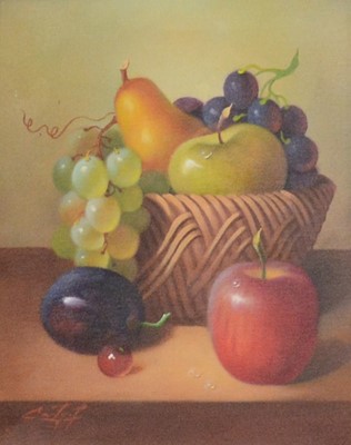 Lot 121 - Continental School (20th century), Still life of fruit