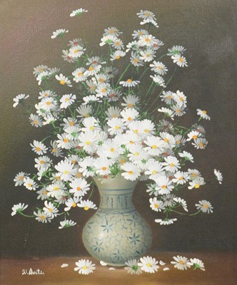 Lot 224 - W Austin, Still life of flowers in a vase