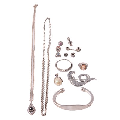 Lot 463 - A collection of Scottish and other silver jewellery.