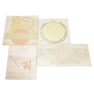 Lot 109 - Railwayana: a collection of full size Railway Carriage and Motor Industry transfers.