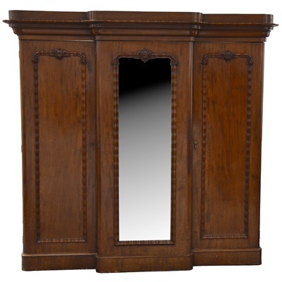 Lot 275 - Victorian mahogany triple wardrobe