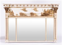 Lot 420 - Regency style parcel gilt and white painted...