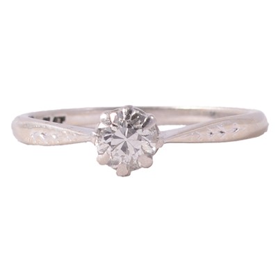 Lot 80 - Two diamond solitaire rings.