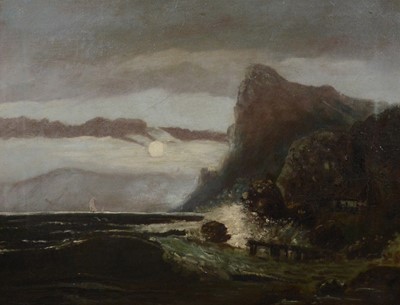 Lot 462 - After Pether, Coastal scene, a nocturn