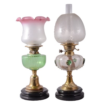 Lot 85 - Two Victorian oil lamps