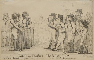 Lot 214 - John Cawse, Birds of a Feather Flock Together and another print