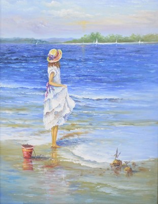 Lot 255 - Contemporary, Girl with pink bucket