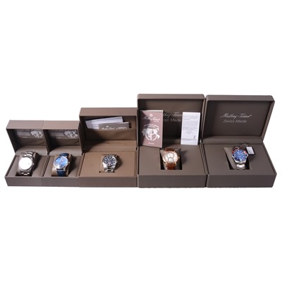 Lot 1082 - Mathey-Tissot - five gentlemen's quartz wristwatches.