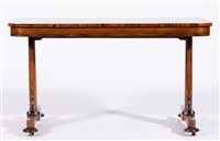 Lot 450 - Victorian rosewood stretcher table,...