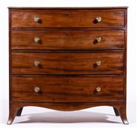 Lot 451 - Early Victorian mahogany bowfront chest of...