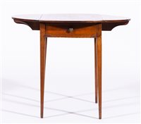 Lot 374 - George III mahogany Pembroke table, oval top...
