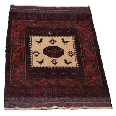 Lot 446 - Small Persian wool rug