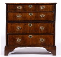 Lot 376 - William and Mary oyster veneered laburnum...
