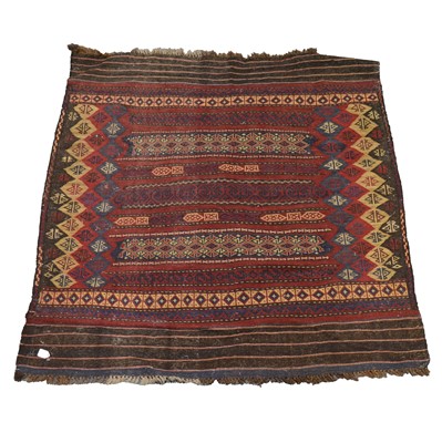 Lot 543 - Small Kilim rug, and another runner fragment