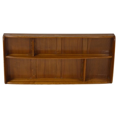Lot 482 - Windsor series elm wallshelf, by Ercol