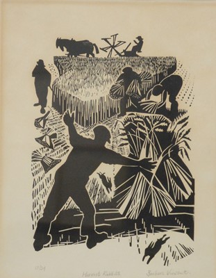 Lot 192 - Barbara Vincent (20th century), Harvest Rabbits
