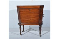 Lot 380A - Regency mahogany wine cooler, rectangular form...