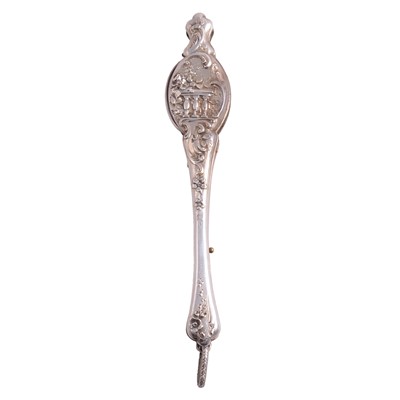 Lot 390 - Continental silver lorgnette