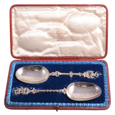 Lot 178 - Pair of silver spoons