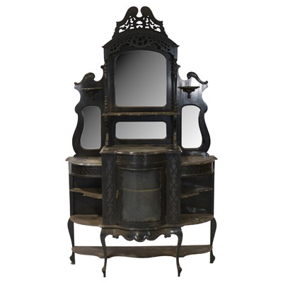 Lot 338 - Late Victorian ebonised cabinet