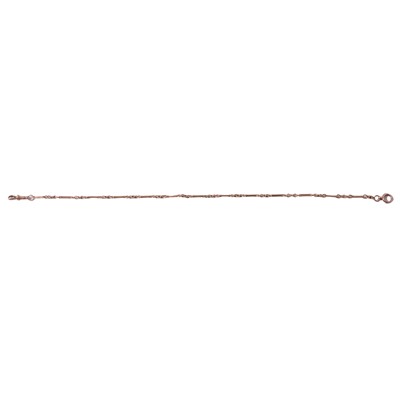 Lot 274 - A yellow metal single Albert watch chain.