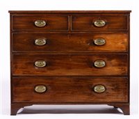 Lot 397 - George IV mahogany chest of drawers,...