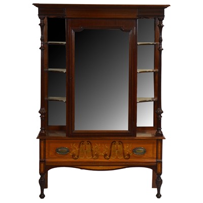 Lot 494 - Victorian inlaid mahogany display cabinet
