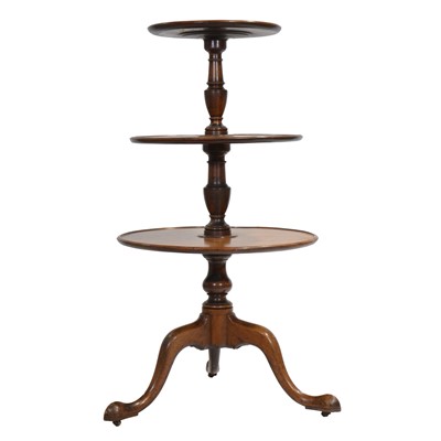 Lot 537 - Victorian mahogany three-tier dumbwaiter