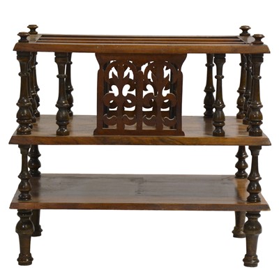 Lot 533 - Victorian walnut Canterbury