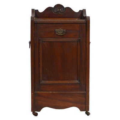 Lot 520 - Victorian walnut perdonium/ coal box