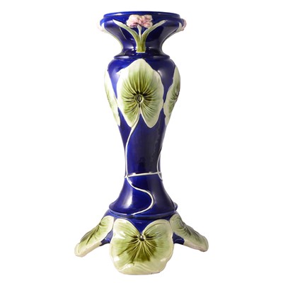 Lot 33 - Continental Art Nouveau pottery pedestal stand
