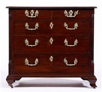 Lot 403 - George III mahogany chest of drawers, 19th...