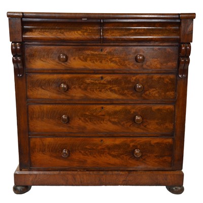 Lot 387 - Large Victorian mahogany chest of drawers