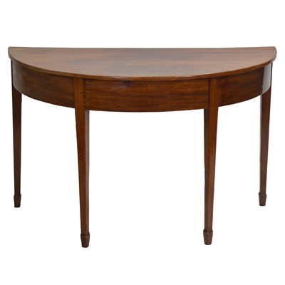 Lot 515 - Mahogany demi-lune side table