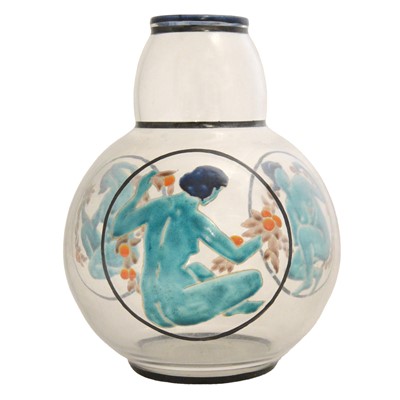 Lot 28 - Marcel Goupy, an Art Deco enamelled glass vase