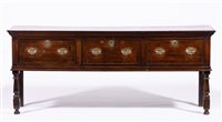 Lot 408 - Oak dresser base, basically 18th Century,...