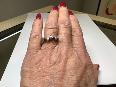 Lot 78 - Georg Jensen - a Cascade design diamond ring.