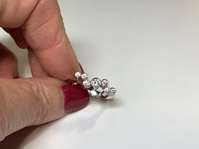 Lot 78 - Georg Jensen - a Cascade design diamond ring.